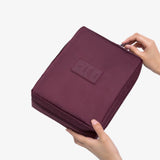 Necessaire feminino com 2 compartimentos bordeaux tinto