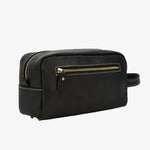 Nécessaire masculina de couro preto preto