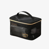 Necessaire transparente feminina preto