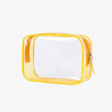 Necessaire transparente para avião amarelo