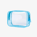 Necessaire transparente para avião azul celeste