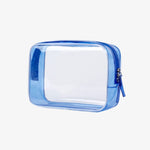 Necessaire transparente para avião azul