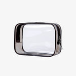 Necessaire transparente para avião cinzento