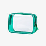 Necessaire transparente para avião verde