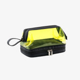 Necessaire transparente para homem amarelo