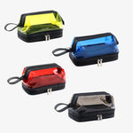 Necessaire transparente para homem vermelho