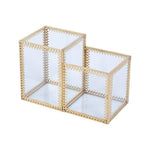 Organizador de maquilhagem com pérolas decorativas