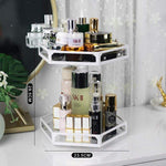 Organizador de maquilhagem rotativo branco 1