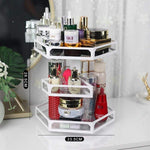 Organizador de maquilhagem rotativo branco 2