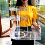 Organizador de maquilhagem transparente transparente