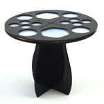 Organizador de pincéis de maquilhagem preto | oval