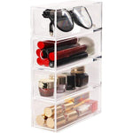 Organizador simples de maquilhagem transparente