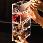 Organizador simples de maquilhagem transparente