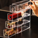 Organizador simples de maquilhagem transparente