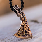 Pendente cabeça de machado viking valor por defeito título