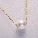 Pendente em ouro amarelo com pérola branco