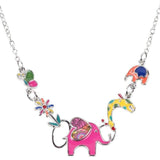 Pingente coração elefante multicolorido