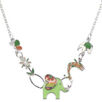 Pingente coração elefante verde