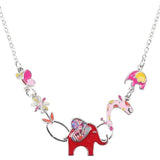 Pingente coração elefante vermelho