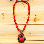 Pingente elefante vintage vermelho