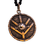 Pingente escudo lagertha bronze valor por defeito título