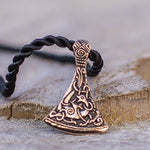Pingente machado viking em bronze valor por defeito título