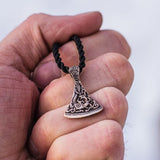 Pingente machado viking em bronze valor por defeito título