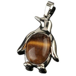 Pingente pinguim olho-de-tigre valor por defeito título