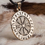 Pingente vegvísir em bronze valor por defeito título