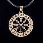 Pingente vegvísir em bronze valor por defeito título