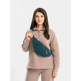 Pochete acolchoada verde escuro