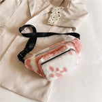 Pochete da moda rosa e branco