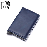 Porta-cartões antimagnetico azul escuro
