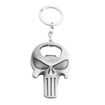 Porta-chaves abre-garrafas punisher prata