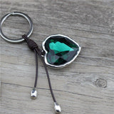Porta-chaves coração brilhante verde
