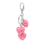 Porta-chaves coração feminino rosa