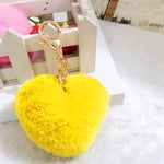 Porta-chaves coração grande amarelo
