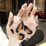 Porta-chaves coração leopardo turquesa rosa