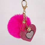 Porta-chaves coração para mulher magenta