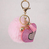 Porta-chaves coração para mulher rosa