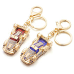 Porta-chaves dourado para carro