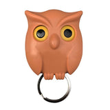 Porta-chaves parede coruja castanho