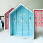 Porta-chaves parede decorativo azul