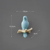 Porta-chaves parede em resina cian bird
