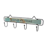 Porta-chaves parede i love my home azul