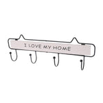 Porta-chaves parede i love my home branco