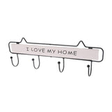 Porta-chaves parede i love my home branco