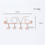 Porta-chaves parede love rosa