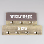 Porta-chaves parede welcome castanho