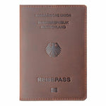 Porta-passaporte alemanha castanho